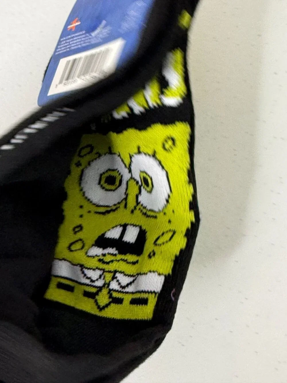 SpongeBob SquarePants Halloween Crew Socks Black Size 6-12 NWT